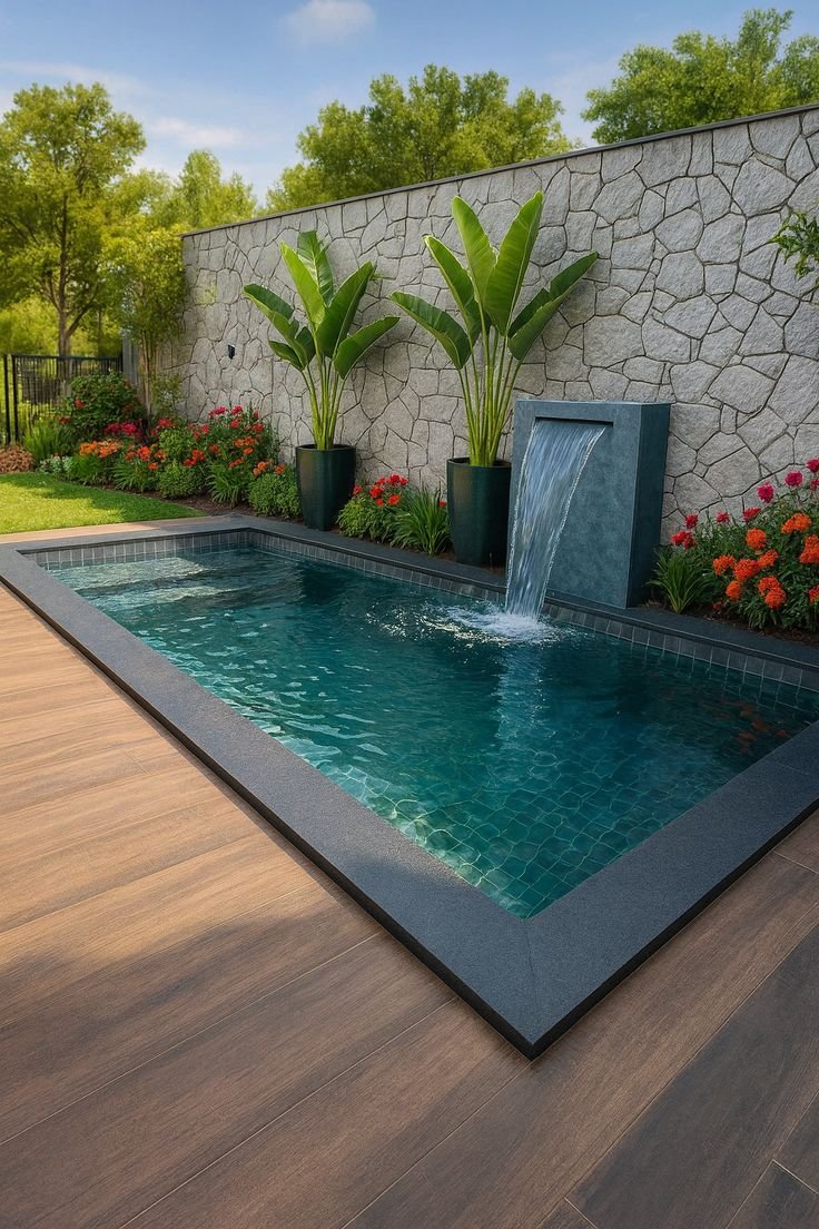 Modern Outdoor Swimming Pool Design with Clean Lines & Luxury Finish