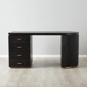 Aurelius Black & Gold Wooden Desk