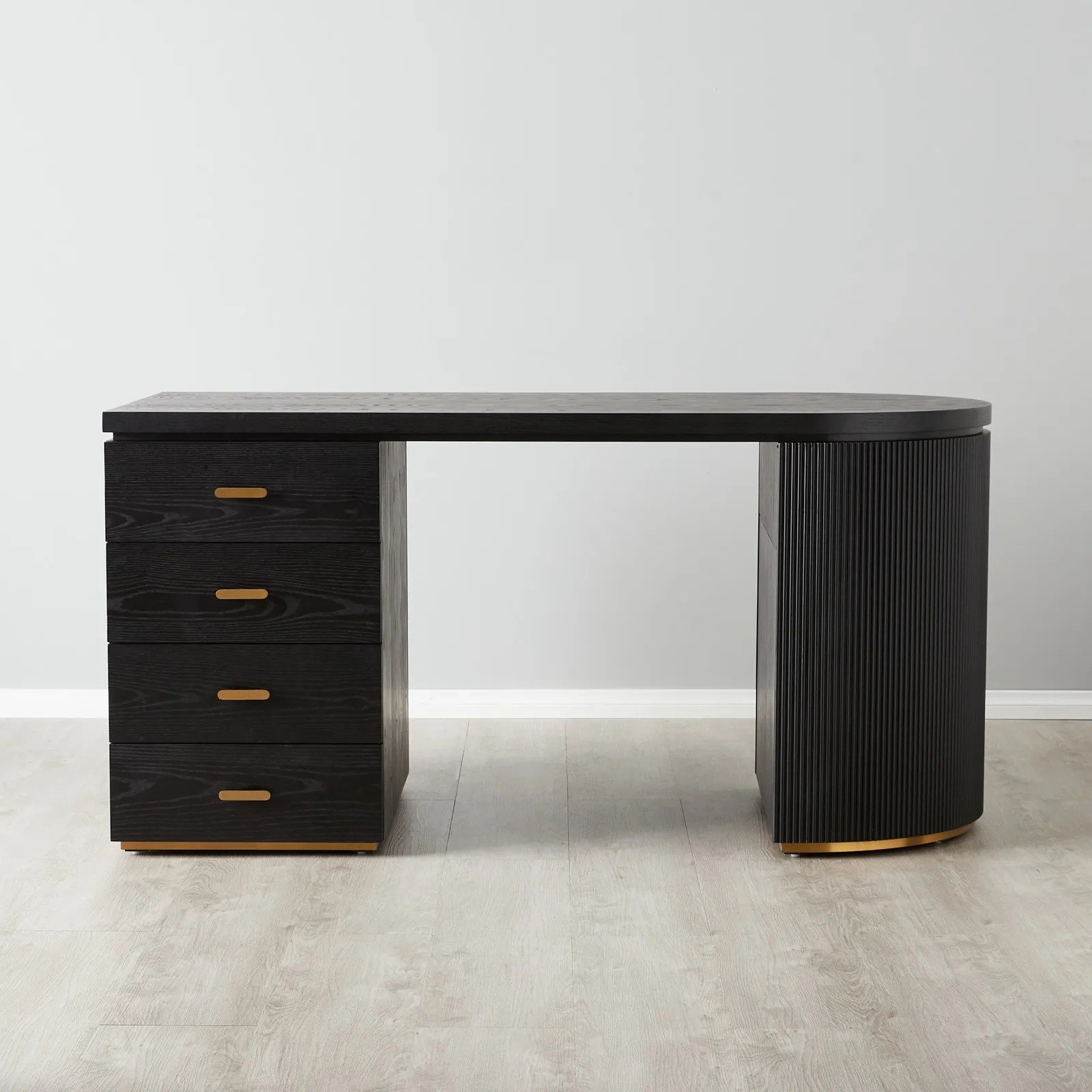 Aurelius Black & Gold Wooden Desk