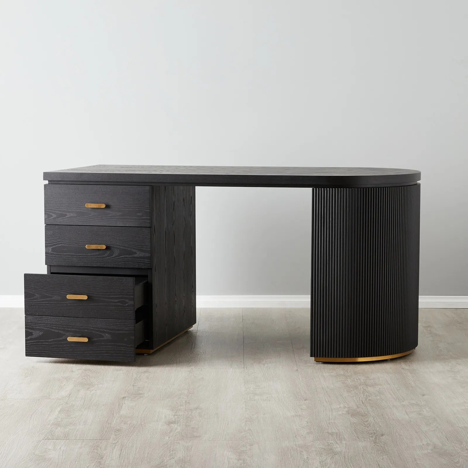 Aurelius Black & Gold Wooden Desk - Image 4